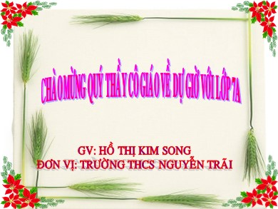 Bài giảng Ngữ văn Lớp 7 Phát triển năng lực - Tiết 119: Dấu chấm lửng và dấu chấm phẩy - Hồ Thị Kim Song