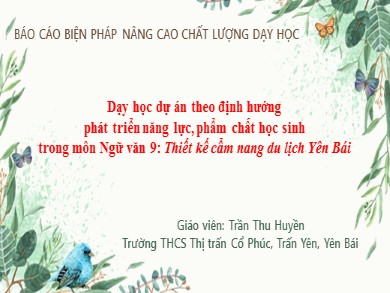 Báo cáo Biện pháp nâng cao chất lượng dạy học