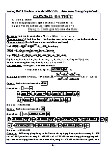 Chuyên đề Casio Đại số Lớp 8 - Chương 2: Đa thức - Dương Quyết Chiến