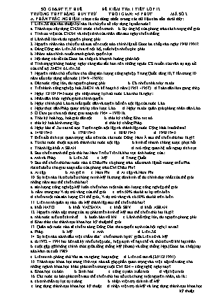 Đề kiểm tra 1 tiết Lịch sử Lớp 12 - Mã số 2 - Trường THPT Đặng Huy Trứ