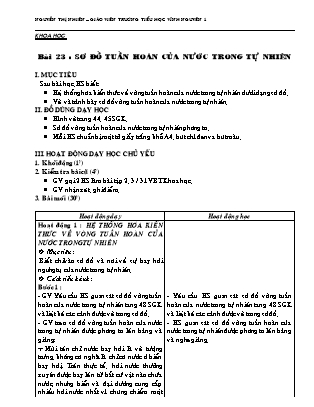 Giáo án Khoa học Lớp 4 - Tuần 12 - Nguyễn Thị Nhiên