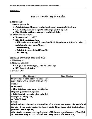 Giáo án Khoa học Lớp 4 - Tuần 13 - Nguyễn Thị Nhiên