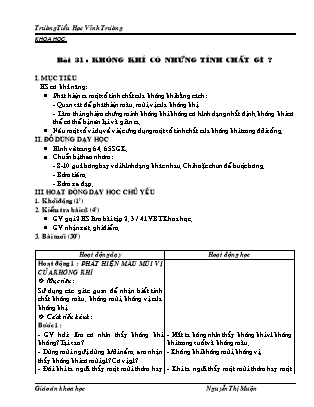 Giáo án Khoa học Lớp 4 - Tuần 16 - Nguyễn Thị Muộn