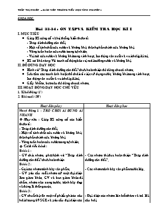 Giáo án Khoa học Lớp 4 - Tuần 17 - Trần Thị Nhiên