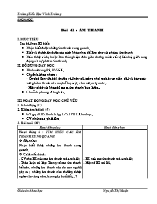 Giáo án Khoa học Lớp 4 - Tuần 21 - Nguyễn Thị Muộn