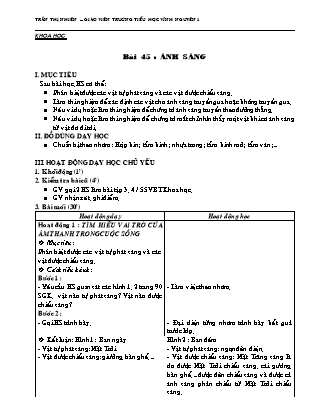 Giáo án Khoa học Lớp 4 - Tuần 23 - Trần Thị Nhiên