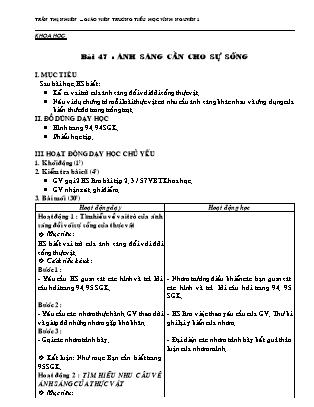 Giáo án Khoa học Lớp 4 - Tuần 24 - Trần Thị Nhiên