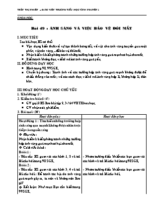 Giáo án Khoa học Lớp 4 - Tuần 25 - Trần Thị Nhiên