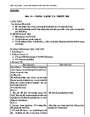 Giáo án Khoa học Lớp 4 - Tuần 26 - Trần Thị Nhiên