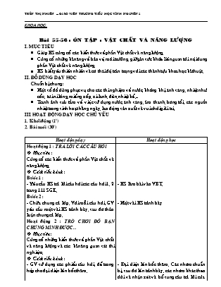 Giáo án Khoa học Lớp 4 - Tuần 28 - Trần Thị Nhiên