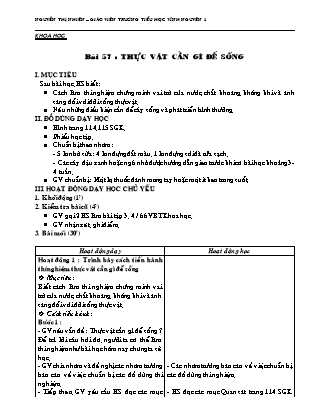 Giáo án Khoa học Lớp 4 - Tuần 29 - Nguyễn Thị Nhiên