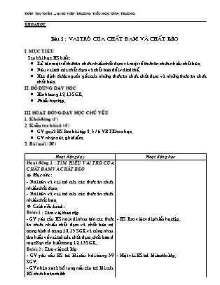 Giáo án Khoa học Lớp 4 - Tuần 3 - Trần Thị Thắm