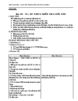 Giáo án Khoa học Lớp 4 - Tuần 35 - Trần Thị Nhiên