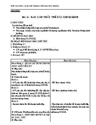 Giáo án Khoa học Lớp 4 - Tuần 8 - Trần Thị Thắm