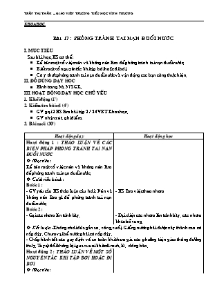 Giáo án Khoa học Lớp 4 - Tuần 9 - Trần Thị Thắm