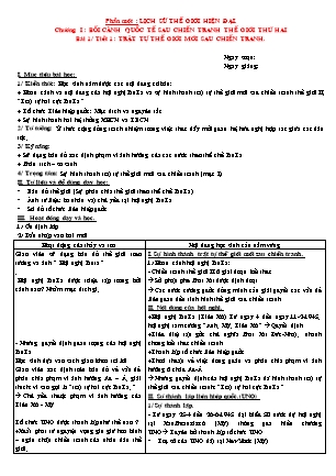 Giáo án Lịch sử Lớp 12 - Tiết 1-17