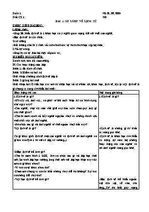 Giáo án Lịch sử Lớp 6 - Bài 1-17