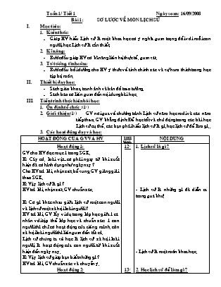 Giáo án Lịch sử Lớp 6 - Chương trình cả năm (Bản hay)