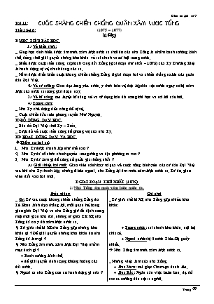 Giáo án Lịch sử Lớp 7 - Bài 11: Cuộc kháng chiến chống quân xâm lược Tống (1075-1077) - Lê Thị Kim Phụng