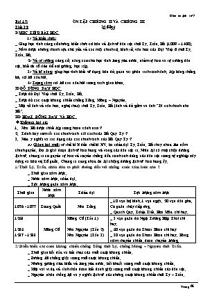 Giáo án Lịch sử Lớp 7 - Bài 17: Ôn tập chương 2+3 - Lê Thị Kim Phụng