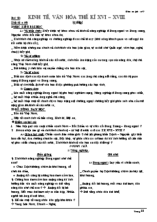 Giáo án Lịch sử Lớp 7 - Bài 23: Kinh tế, văn hóa thế kỉ XVI-XVIII - Lê Thị Kim Phụng