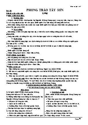 Giáo án Lịch sử Lớp 7 - Bài 25+26: Phong trào Tây Sơn - Lê Thị Kim Phụng