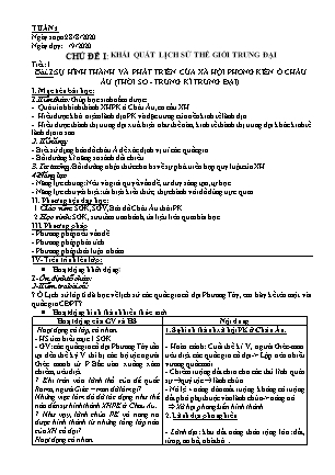 Giáo án Lịch sử Lớp 7 - Chương trình cả năm - Năm học 2020-2021