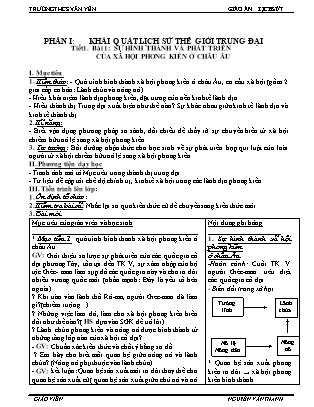 Giáo án Lịch sử Lớp 7 - Chương trình cả năm - Nguyễn Văn Thanh