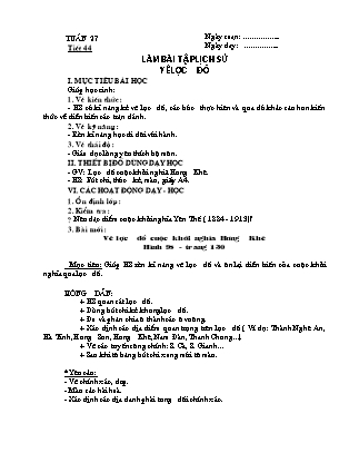 Giáo án Lịch sử Lớp 8 - Tiết 44: Bài tập vẽ lược đồ