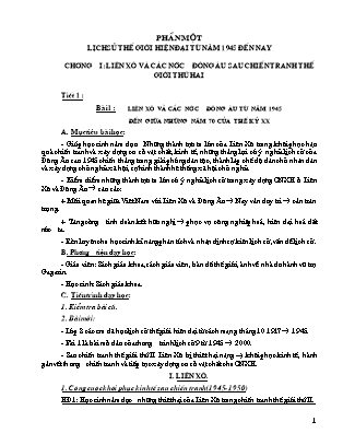 Giáo án Lịch sử Lớp 9 - Bài 1-29