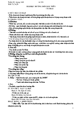 Giáo án Ngữ văn Lớp 6 - Tiết 73-115