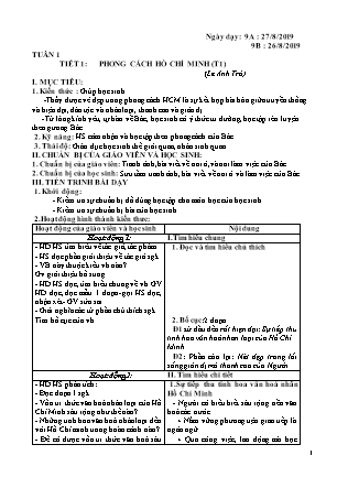 Giáo án Ngữ văn Lớp 9 - Chương trình cả năm - Năm học 2019-2020