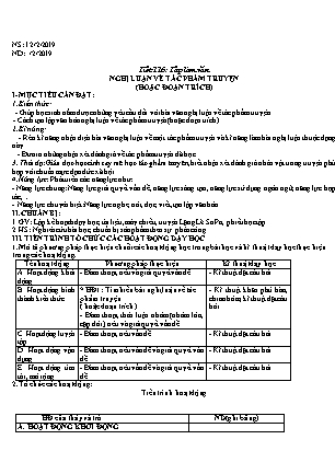 Giáo án Ngữ văn Lớp 9 - Tiết 116-123 - Năm học 2018-2019