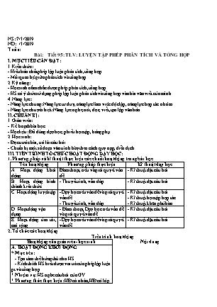 Giáo án Ngữ văn Lớp 9 - Tiết 94+95