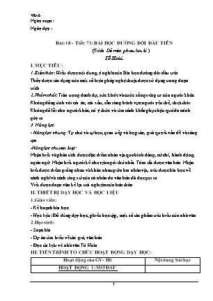 Giáo án phát triển năng lực Ngữ văn Lớp 6 theo CV5512 - Chương trình học kì 2