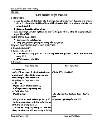 Giáo án Tiếng Việt Lớp 4 - Tuần 17 - Nguyễn Thị Muộn