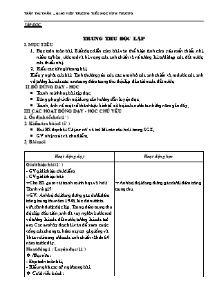 Giáo án Tiếng Việt Lớp 4 - Tuần 7 - Trần Thị Thắm