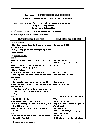 Giáo án Toán Lớp 4 - Tuần 1-6