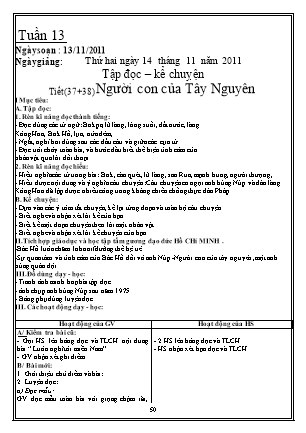 Giáo án Tổng hợp các môn Lớp 3 - Tuần 13