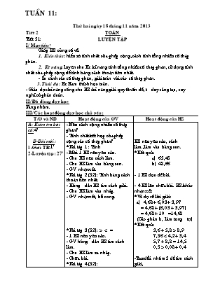 Giáo án Tổng hợp các môn Lớp 5 - Tuần 11 (Bản hay)