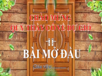 Bài giảng Địa lí Lớp 6 Sách cánh diều - Bài mở đầu