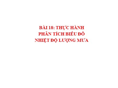 Bài giảng Địa lí Lớp 6 Sách Kết nối tri thức với cuộc sống - Bài 18: Thực hành phân tích biểu đồ nhiệt độ lượng mưa