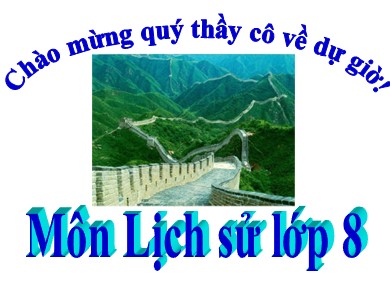 Bài giảng Lịch sử Lớp 8 - Tiết 16, Bài 10: Trung Quốc giữa thế kỉ XIX đầu thế kỉ XX