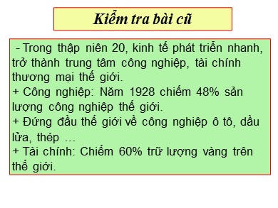 Bài giảng Lịch sử Lớp 8 - Tiết 28, Bài 19: Nhật Bản giữa hai cuộc chiến tranh thế giới (1918-1939) - Năm học 2020-2021