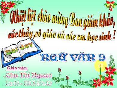 Bài giảng Ngữ văn Lớp 9 - Tiết 77: Văn bản Cố hương