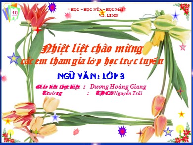 Bài giảng phát triển năng lực Ngữ văn Lớp 8 - Tiết 90: Câu trần thuật. Câu phủ định - Dương Hoàng Giang