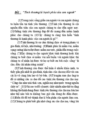 Bài tập Ngữ văn Lớp 8 - Nghị luận xã hội