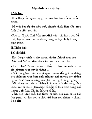 Đề nghị luận xã hội: Mục đích của việc học