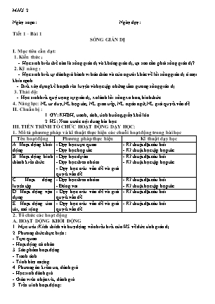 Giáo án Giáo dục công dân Lớp 7 theo CV5512 - Bài 1-4