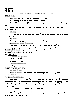 Giáo án Lịch sử Lớp 6 - Tiết 1-35